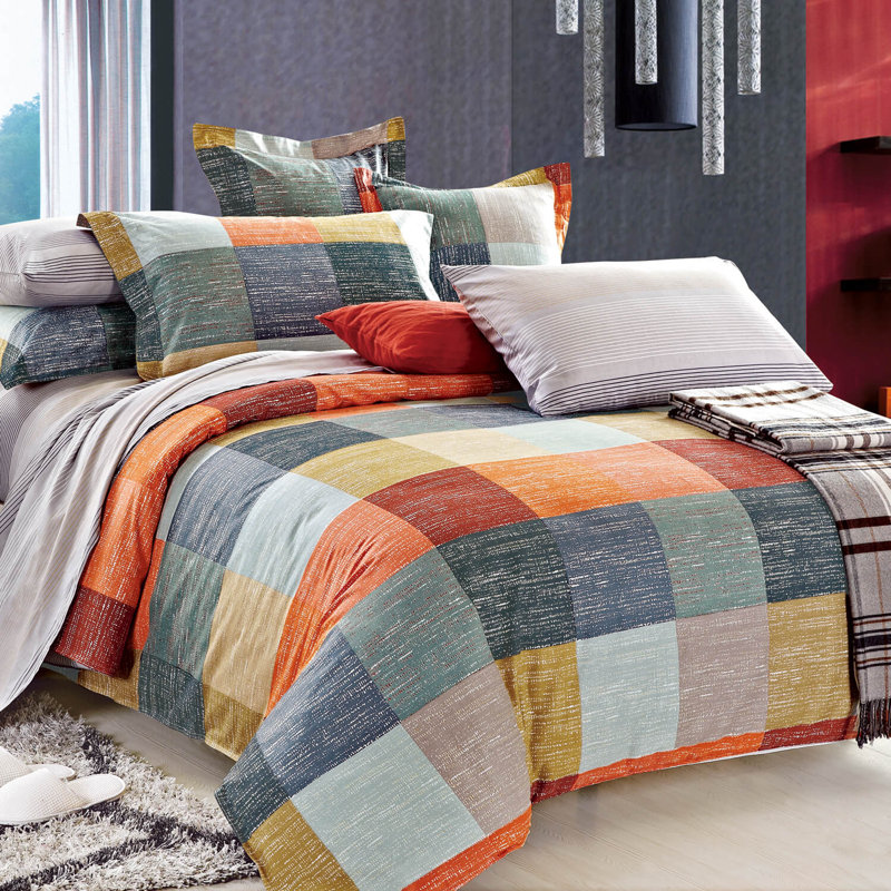 Ensemble de housse de couette 100% satin de coton Cascata, Très grand