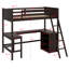Lit mezzanine avec tablettes et bureau-423759733