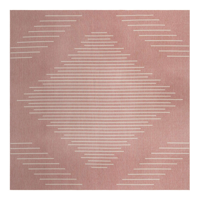 Striped Indoor / Outdoor Rug, Square 13'