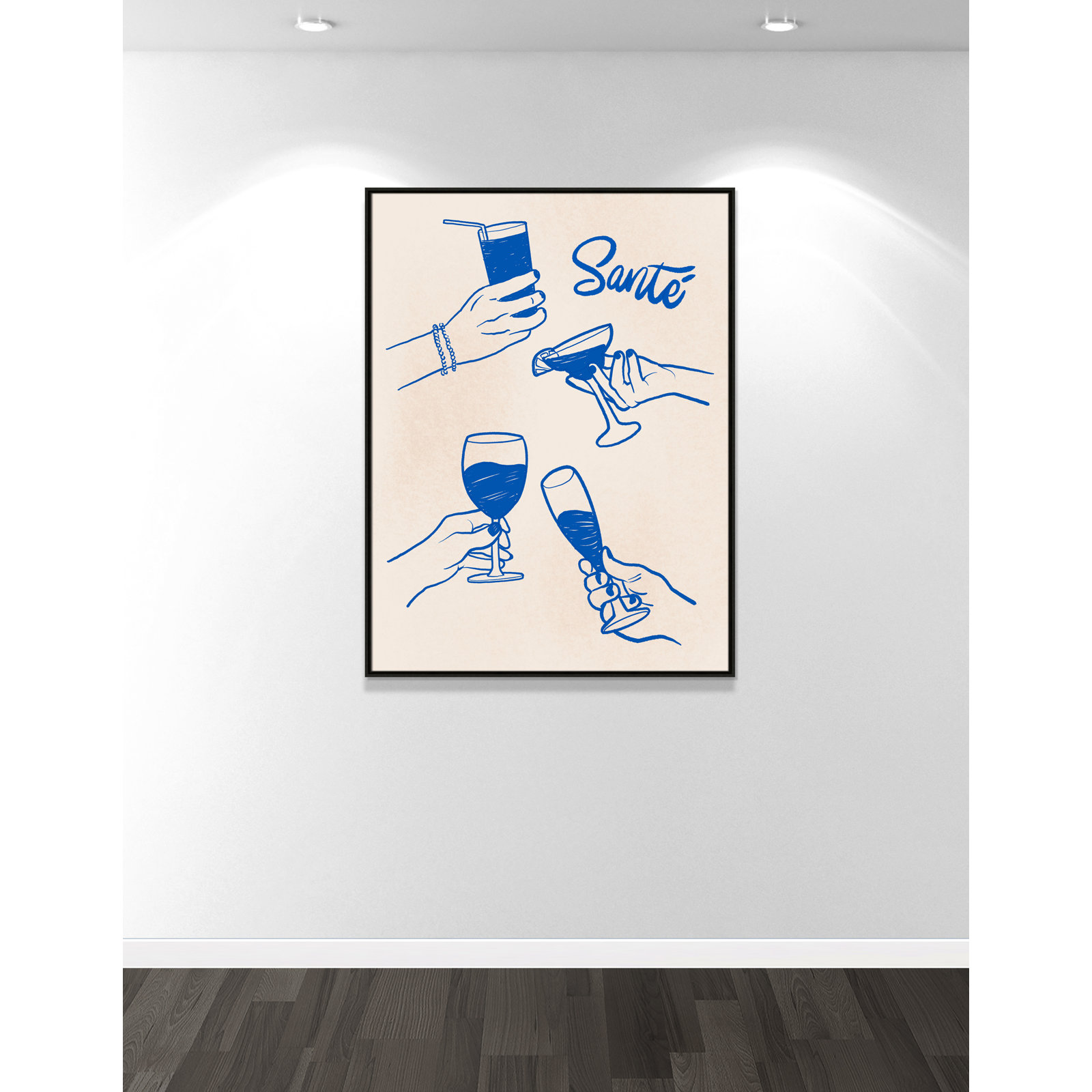 Sante Print by Kimberly Allen, 37.5'' W x 49.5'' H, Espresso Floater