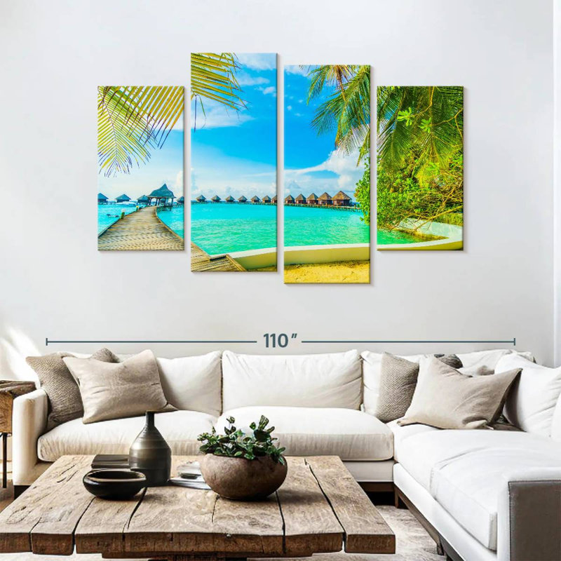 Maldives Resort, H 54 po x l 84 po