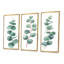«Young Eucalyptus Leaves And Branches I», peinture sur toile flottante 3 pièces-1839076111-1839076107