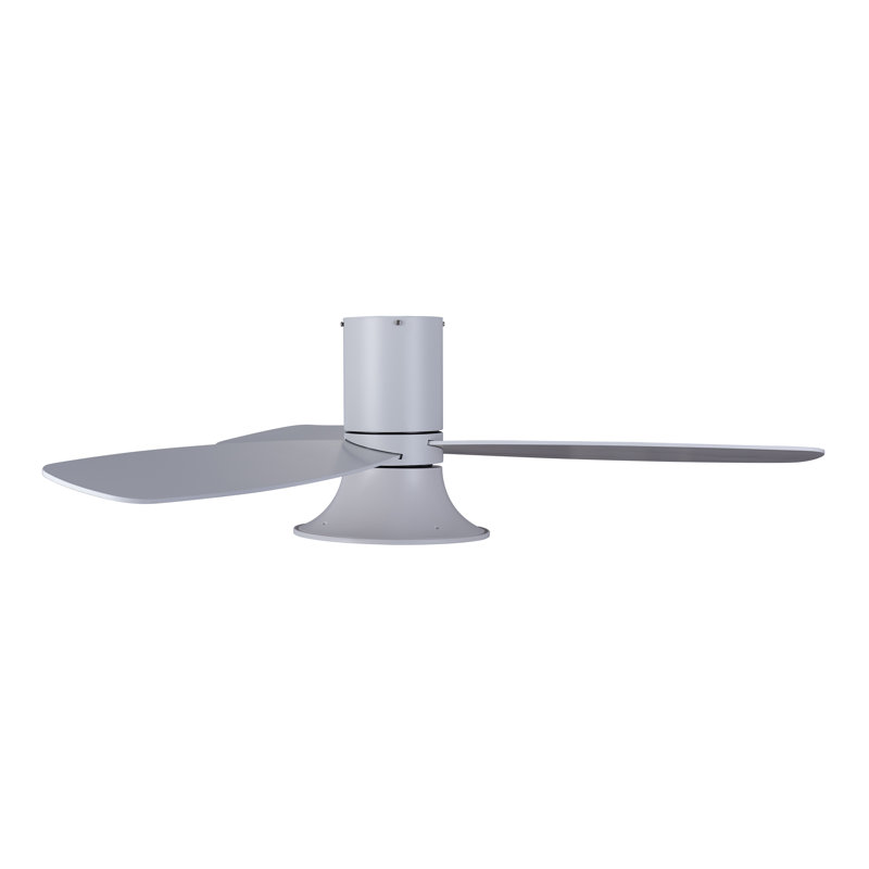 Haracha 132cm Ceiling Fan with Light Kit, White, White