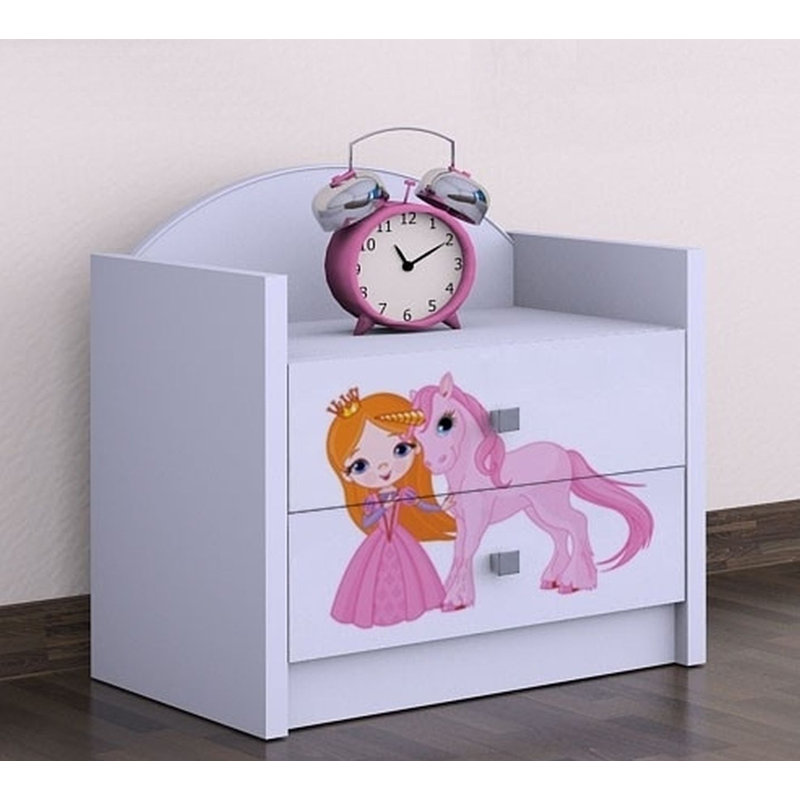 Pamelia 2 Drawer Nightstand, White