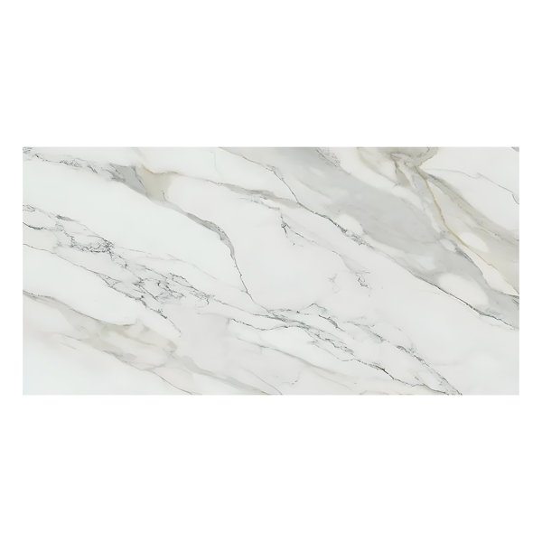 Splendor 24 X 48 In. Polished White With Gray Vein Porcelain Wall And Floor Tile (15.42 Sq Ft/Case) - 2 Pack