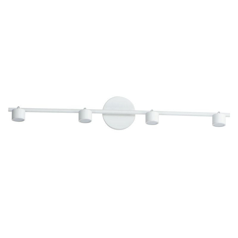 Luminaire suspendu linéaire à 4 lumières pour îlot de cuisine Flord, Blanc
