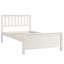Lit plateforme simple en bois avec tête de lit, pied de lit et lattes en bois-788834349