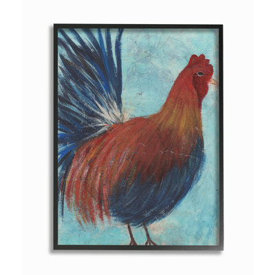 « coq painting surface vieilli », reproduction
