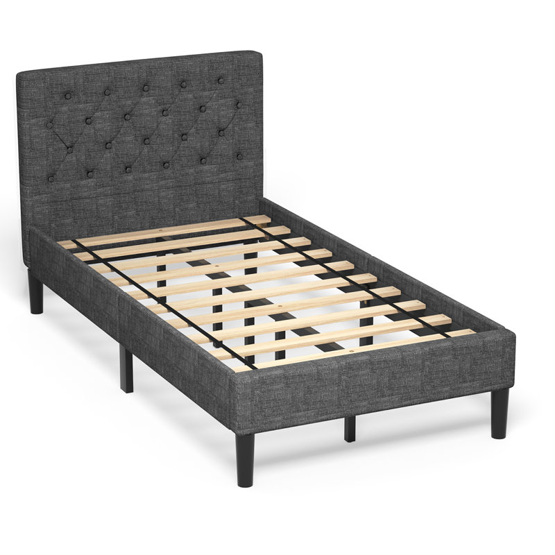 Solum Upholstered Metal Platform Bed