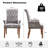 Classic High-Back Dining Chair With Button-Tufted Upholstery & Nail Head Accents-683487452