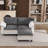 2-Seater Sofa with Ottoman