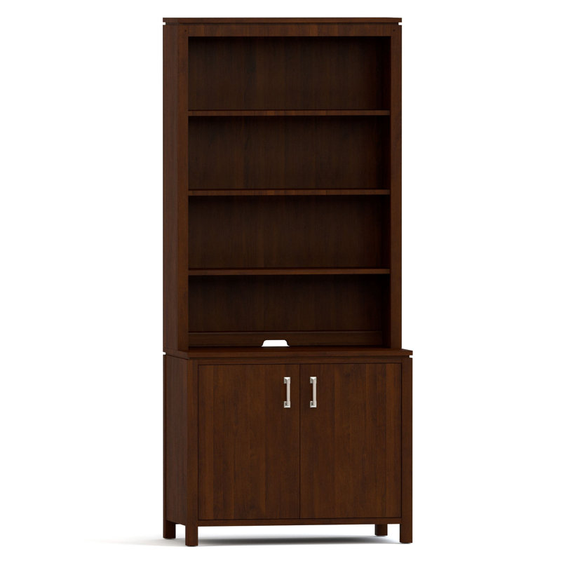 Dwyer Two-Door Cabinet With Hutch, Nickel