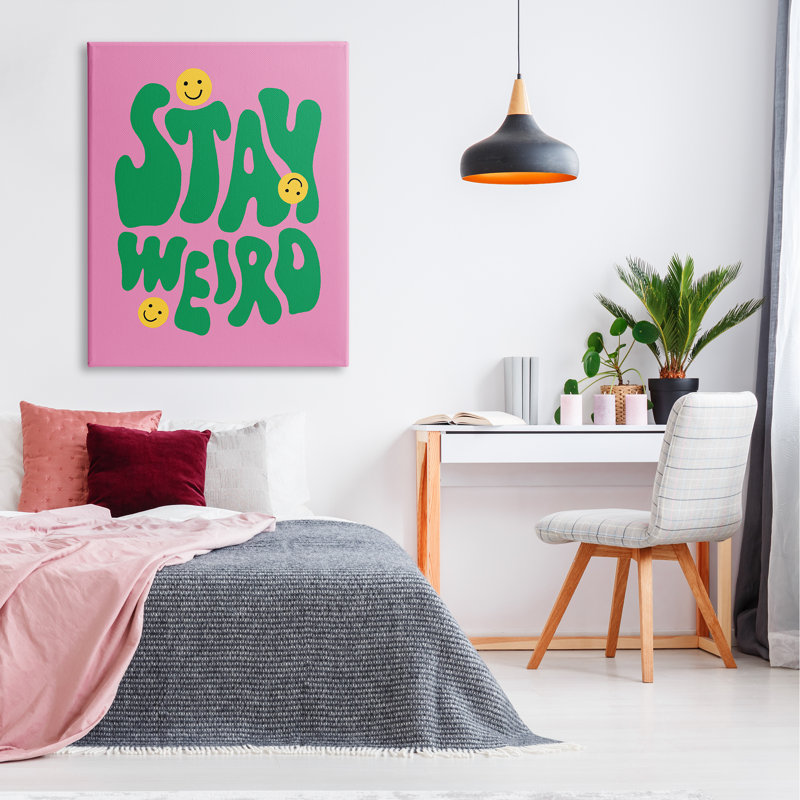 «Stay Weird Retro Smilies», art mural par House of Lulu, H 48 po x l 36 po x P 1,5 po