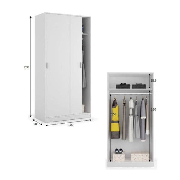 Tabinowski 2 Door Manufactured Wood Wardrobe