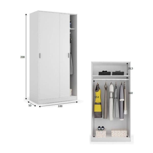 Tabinowski 2 Door Wardrobe