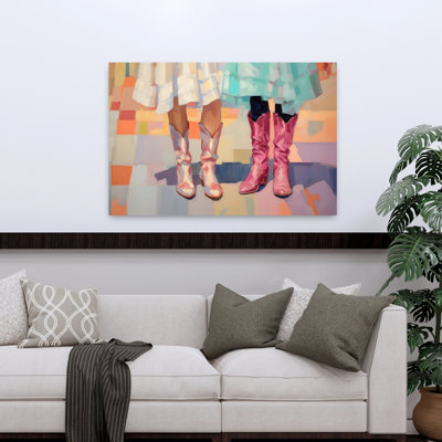 Girls In Boots Abstract Contemporary Wall Art