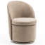 Fauteuil d'appoint rembourré pivotant avec dossier haut-1629528275