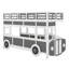 Lit superposé simple en forme de bus avec roues et rangement Allexys