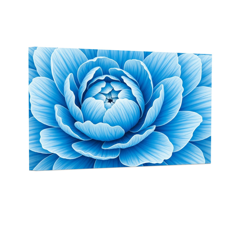 Plantes et fleurs, impression de motif de pétales de fleurs bleues, H 12 po x l 18 po