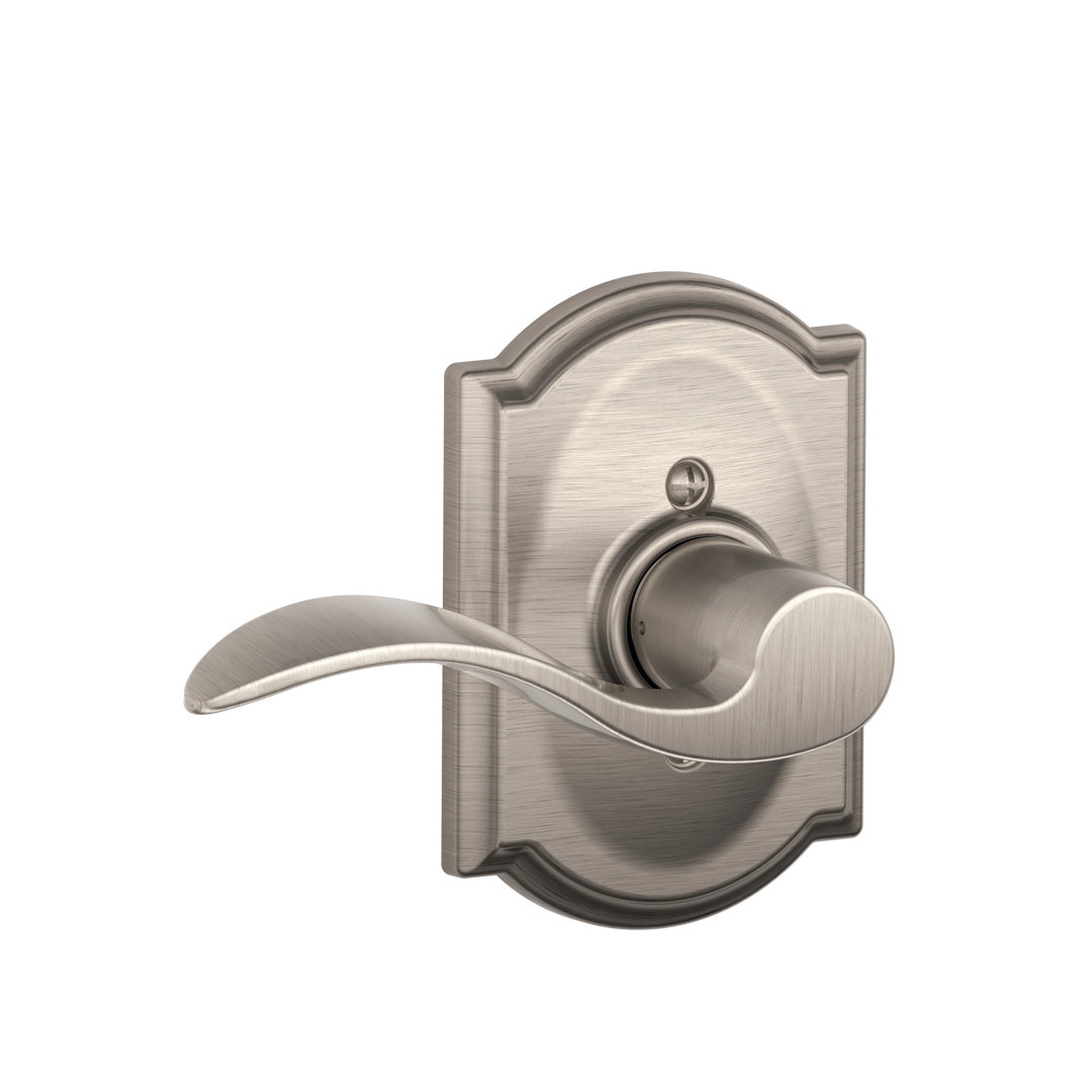 Accent Lever with Camelot Trim Non-Turning Lock Schlage