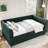 Ledley Upholstered Velvet Daybed with Trundle, Storage Pockets and Button Tufted Design-1050817119