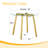 Modern Luxurious Round Tempered Glass Dining Table With Gold 7-Shaped Metal Legs, Suitable For Family Meals, Office Conferences, Or As A Casual Coffee Table For Various Occasions. 36*36*29.5-1359455656