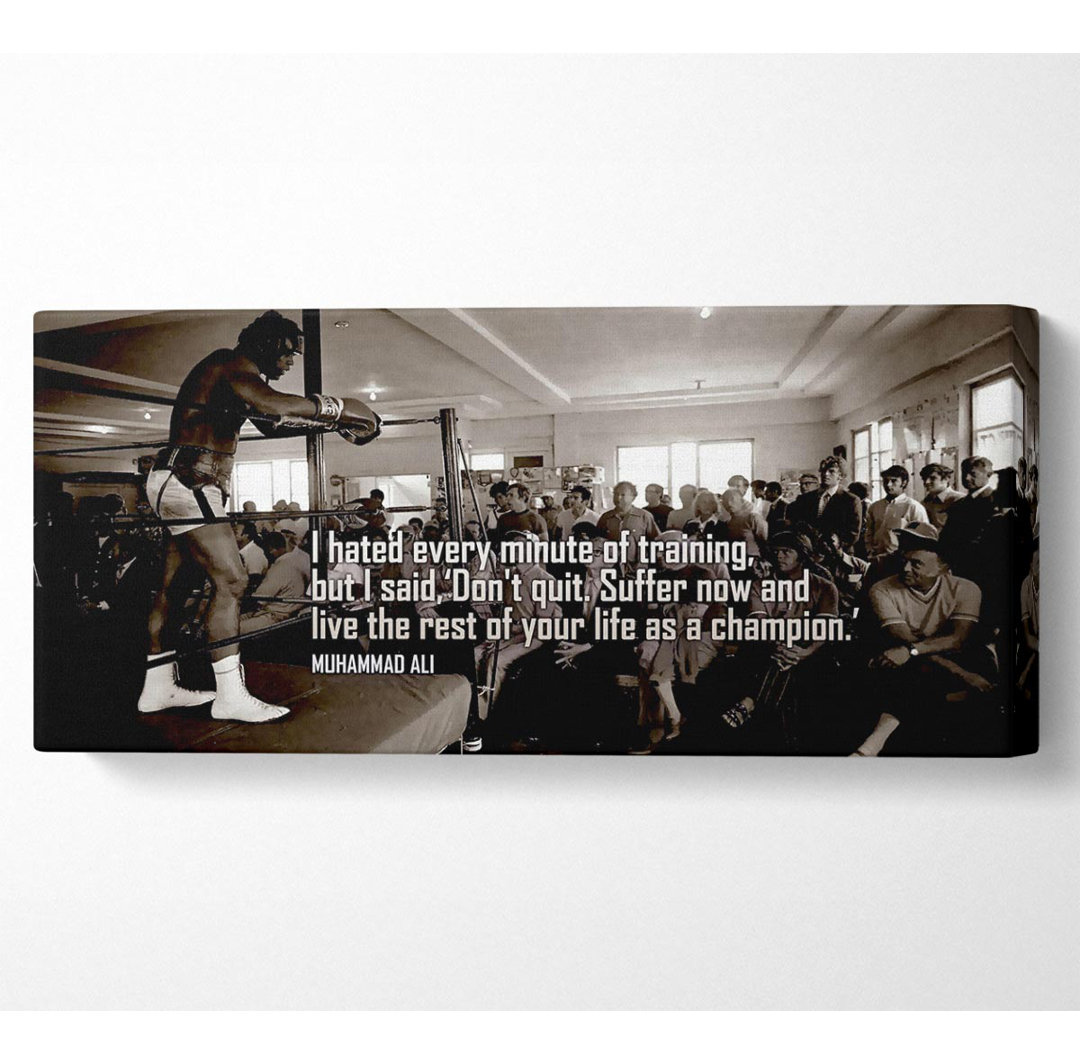 Motivationszitat Muhammad Ali Motivational - Leinwand Kunstdrucke