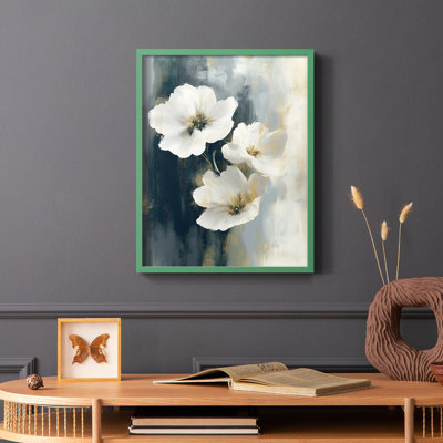 Série FLORAL dxviii - reproduction encadrée de qualité supérieure - prête à être accrochée - aucun clou requis