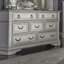 Très grand lit à panneaux, commode et miroir, ensemble de chambre à coucher avec commode-117969581