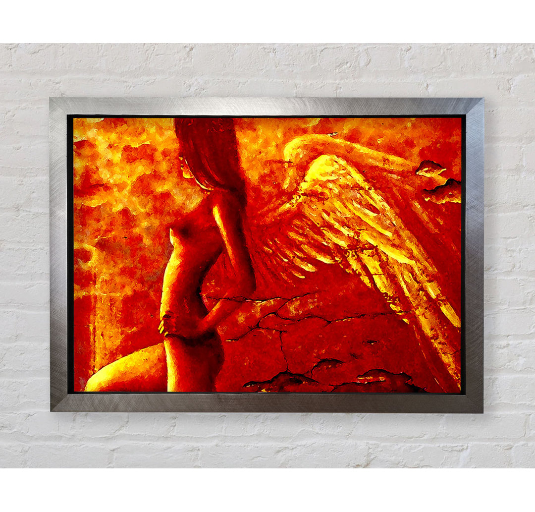 Orange Angel Wings - Druck