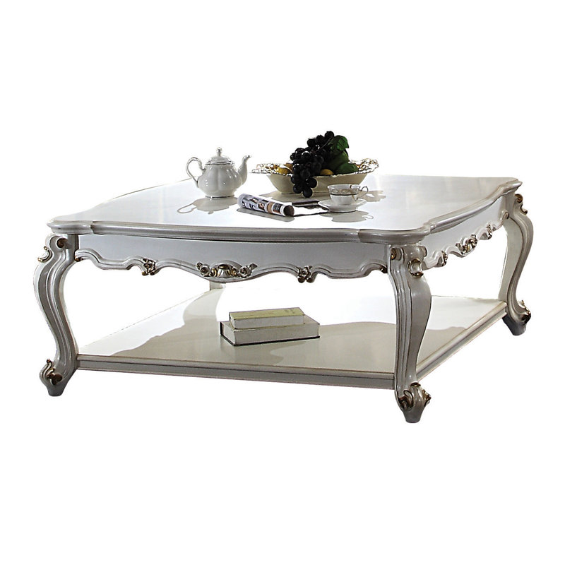 Berkli Coffee Table with Storage, White
