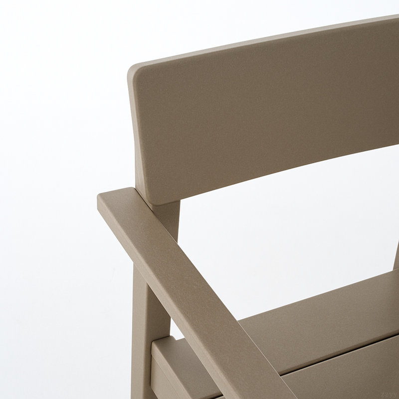 HDPE Outdoor & Garden Armchairs With  Backres Modernist Designt Chairs, Wood