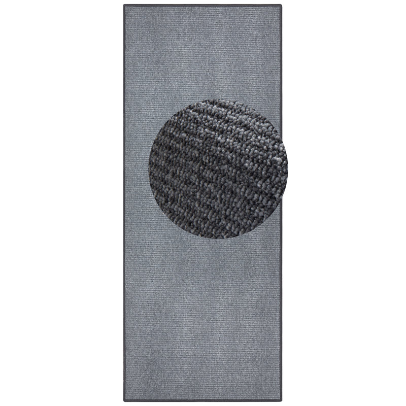 Bouclé Tufted Grey Rug, Rectangle 80 x 200cm