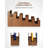 Wooden Guitar Stand For Multiple Guitars, 5-Holder, Front Display Space-Saving Floor Guitar Rack For Home, Studio, Stage, Walnut Color (For 5 Electric/Bass)-509378514-509378512