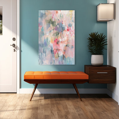 Art abstrait abstrait et turquoise apaisant