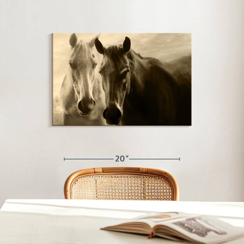 Brampt Sepia Horses, 16" H x 24" W