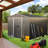 Metal Shed 8X10ft, Gray - Galvanized Iron Build, Protected, With Lock And Hook Shelf Anchor Gloves Sliding Door Padlock Punched Vents 8X10ft Outdoor Robust Structure, Enduring, Easy Diy Build-125090434