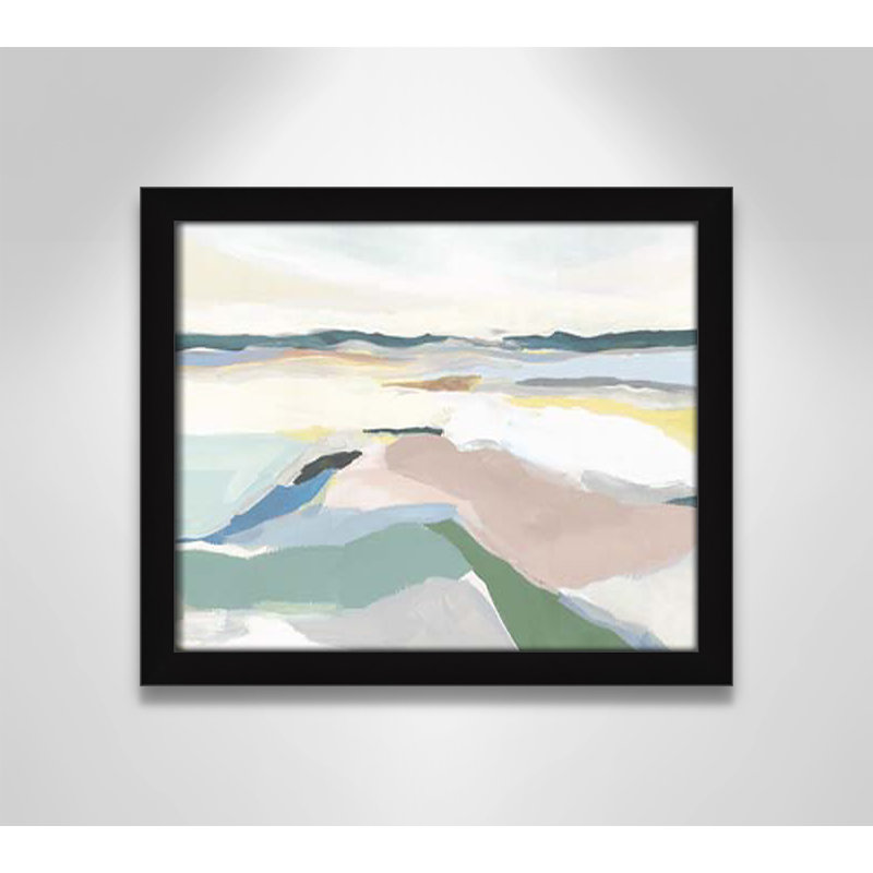 «Seaside Day I» par Isabelle Z - Art encadré avec fond perdu, H 13 po x l 15 po x P 1,25 po, Cadre noir satiné
