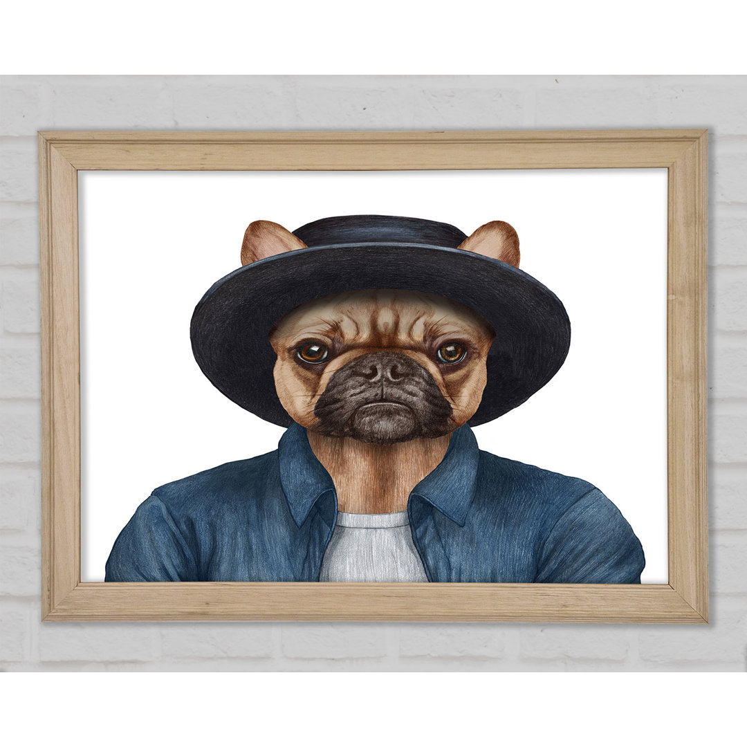 Leinwandbild French Bulldog Hat Dog