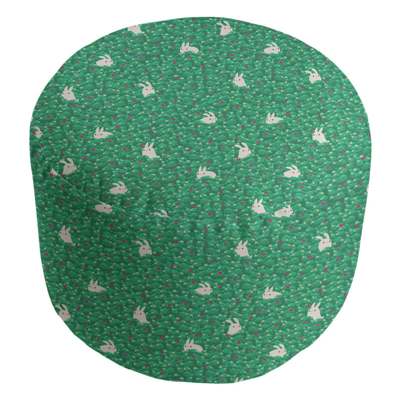 repose-pieds lapin lapin Leffel, Vert / violet