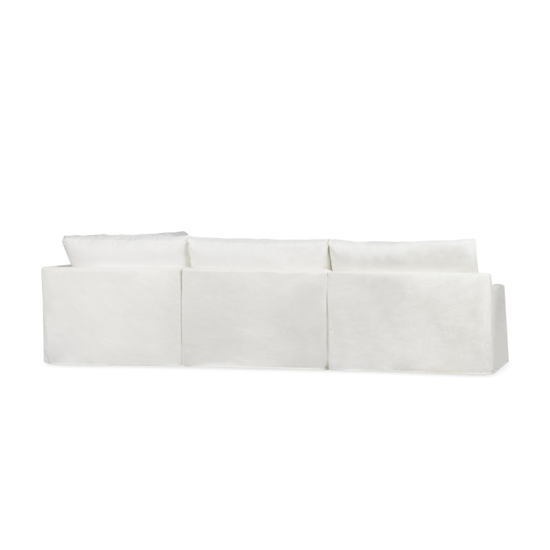 Wrenley 5-Piece Slipcovered Modular Sectional, Nomad Snow Crypton® Chenille