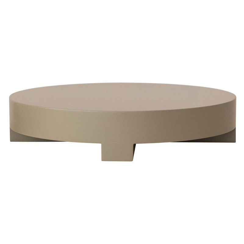 Piédestal rond en bois laqué