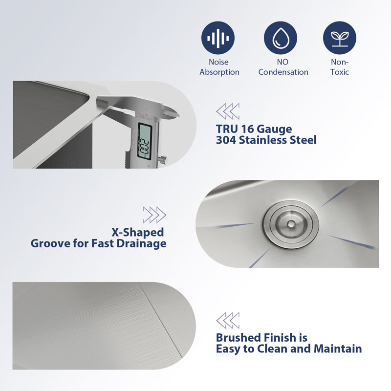 Undermount Lower Divider Double Bowl Stainless Steel Kitchen Sink, 28" L x 19" W