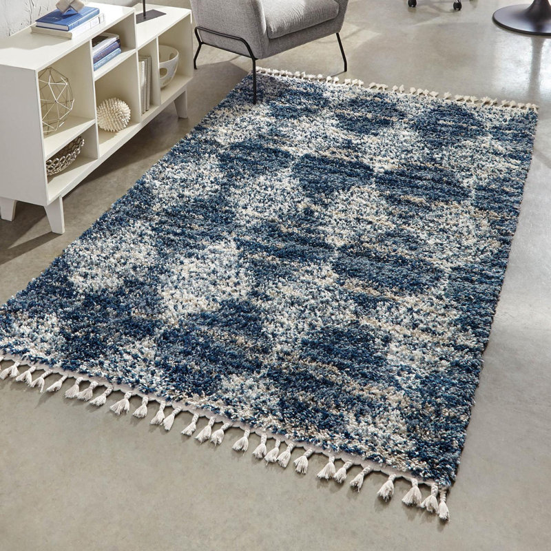 Serenity Shag Geometric Indoor Rug, Rectangle 9' x 12'