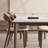 Modern deluxe rectangular rock plate dining table