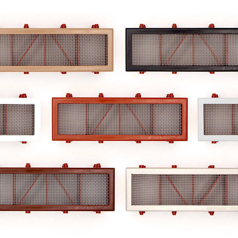 Borough Wharf 8cm W x 22cm L Plastic Vent Cover, Brick Red