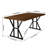 63" Rectangular Dining Table for 4-6, MDF Top Kitchen & Dining Table with Metal Base, Rustic Brown