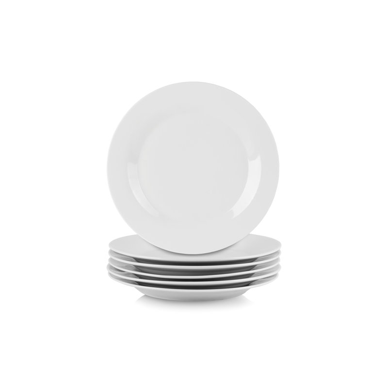Assiette à salade ronde 7,5 "Simply White, ensemble de 6