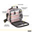  Sac à lunch isotherme avec contenants, boîte à lunch doublée thermique, contenants réutilisables résistants aux fuites pour le travail, les voyages et la plage, petit sac à lunch à étoiles réglables avec sangle réglable, facile à nettoyer