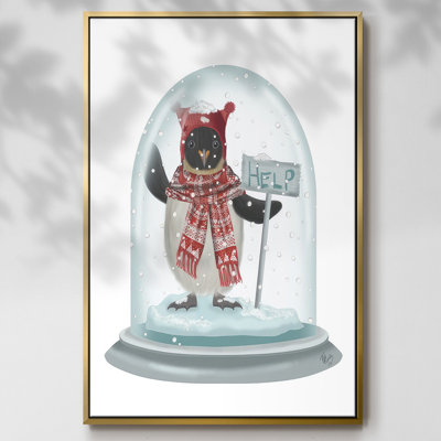 " Christmas Penguin Snow Globe "